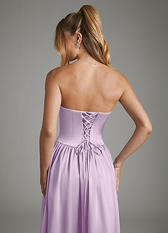 Azazie Arden Robes de demoiselle d'honneur Robe Trapèze en Satin extensible Corset Frostiges Flieder image6