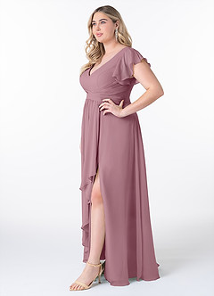 Azazie Omari Bridesmaid Dresses Vintage Mauve A-Line Chiffon Dress image9