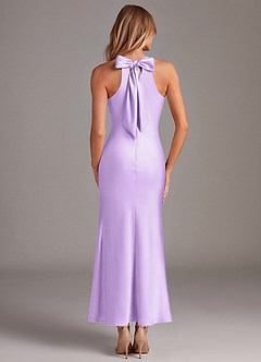 Azazie Doretta Bridesmaid Dresses Lilac Mermaid Pleated Stretch Satin Dress image6