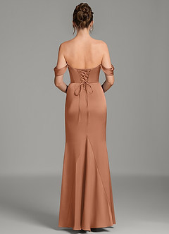 Azazie Alanis Bridesmaid Dresses Bronzer Mermaid Corset Stretch Satin Convertible Dress image2