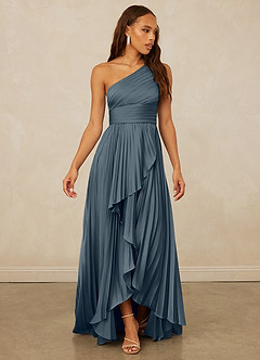 Christian Siriano Bridal for Azazie 1008 Brautjungfernkleider A-Linie One-Shoulder Stretch-Satin Kleid Zwielichtviolett image3