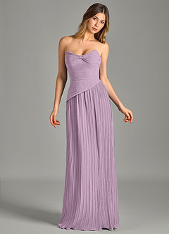 Azazie Becka Final Sale Wisteria A-Line Strapless Chiffon Dress image4