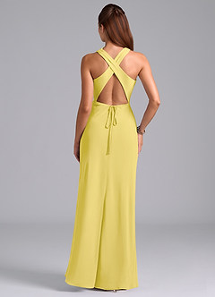 Azazie Evadne Suknie dla druhen Osłona Pofałdowany Szyfon Do ziemi Sukienka image7