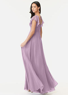 Azazie Bondi Bridesmaid Dresses Wisteria A-Line Ruffled Chiffon Dress image5
