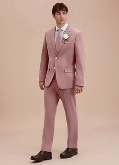 front Ethan Dusty Rose Refined Weave Suit