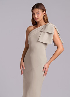 Azazie Yuanna Bridesmaid Dresses Frost Mermaid One Shoulder Chiffon Dress image7