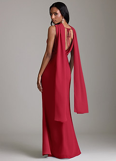Azazie Linelle Bridesmaid Dresses Scarlet Mermaid Pleated Chiffon Dress image10