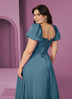 Barbie ♥ Azazie Abiti da Damigella Abito A-Line in Raso Elasticizzato Increspato Bermuda image8