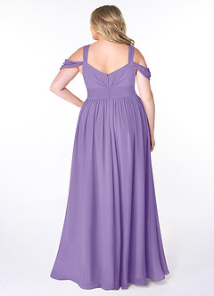 Azazie Lianne Brautjungfernkleider A-Linie Schulterfrei Chiffon Kleid Tahiti image8