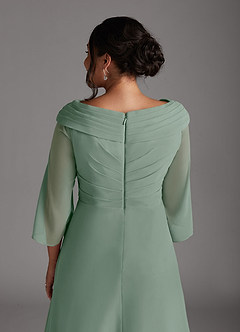 Azazie Jaycee Abiti per la Madre della Sposa Abito A-Line in Chiffon Salvia Argentata image10