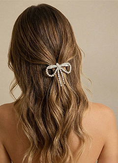 front Pince à cheveux en cristal avec nœud