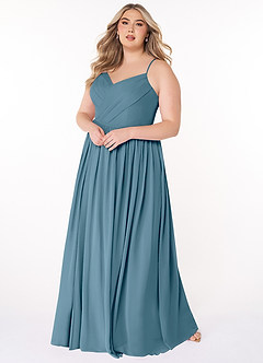 Azazie Cora Bridesmaid Dresses Bermuda A-Line Pleated Chiffon Dress image8