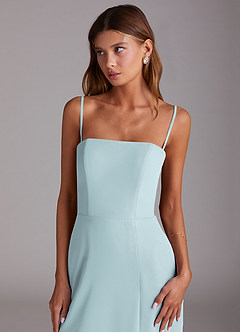 Azazie Wren Bridesmaid Dresses Mist A-Line Strapless Chiffon Dress image6