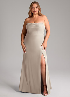 Azazie Saige Bridesmaid Dresses Frost A-Line Off the Shoulder Chiffon Convertible Dress image16