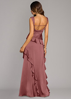 Azazie Sloane Bridesmaid Dresses Amethyst A-Line Sweetheart Neckline Stretch Satin Dress image2