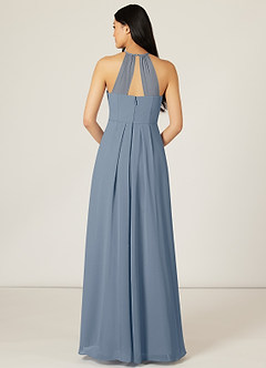 Azazie Sarah Bridesmaid Dresses Twilight Empire Pleated Chiffon Dress image2