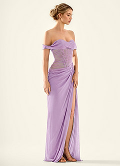 Seraphinalyn Lilac Satin Faced Chiffon Satin Faced Chiffon Prom Dress image4