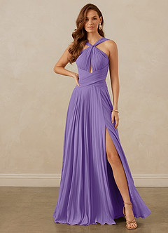 Christian Siriano Bridal for Azazie 1009 Bridesmaid Dresses Tahiti A-Line Pleated Chiffon Dress image2