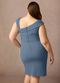 Azazie Cecily Mother of the Bride Dresses Twilight Sheath Stretch Crepe Dress image12