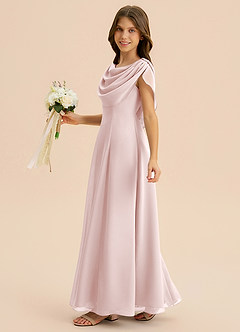 Azazie Lambie Junior Klä av A-Line i Chiffong Plisserad image4