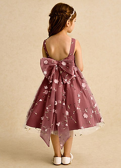 Azazie Bean vestidos de niña de las flores Vestido Terracota de Tul de Vestido de princesa con Sin mangas image2