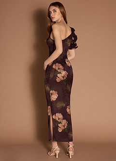 Marina Espresso One Shoulder Gown image8