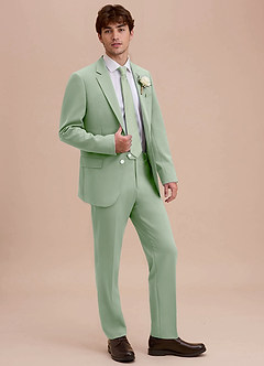 front Ethan Dusty Sage Refined Weave Suit