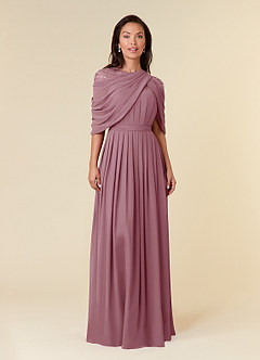 Azazie Olena Mother of the Bride Dresses Vintage Mauve A-Line Sequins Chiffon Dress image1
