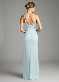 Azazie Samara Bridesmaid Dresses Mist Mermaid Pleated Stretch Satin Dress image2