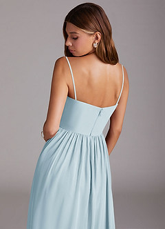 Azazie Calianna Bridesmaid Dresses Sky Blue A-Line Off the Shoulder Chiffon Convertible Dress image8