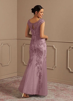 Azazie Melena Mère de la mariée Robes Robe Sirène en Tulle Dentelle Rose Poussiéreuse image3