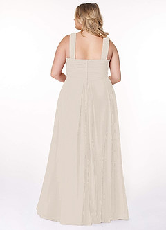 Azazie Kaleigh Bridesmaid Dresses White Alabaster A-Line Pleated Chiffon Dress image8