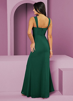 Barbie ♥ Azazie Bridesmaid Dresses Emerald Mermaid Pleated Chiffon Dress image7