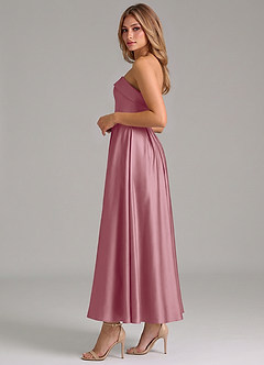 Azazie Lucienne Brautjungfernkleider A-Linie Plissee Stretch-Satin Kleid Vintage Mauve image3