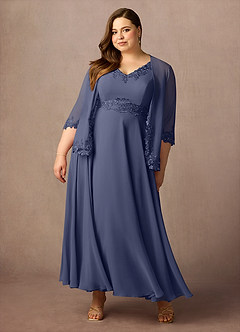 Azazie Devana Mother of the Bride Dresses Stormy A-Line Sequins Chiffon Dress image12