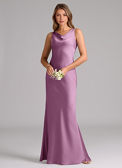 Azazie Allettie Bridesmaid Dresses Wisteria Mermaid Stretch Satin Dress image3