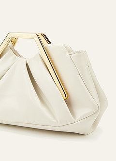 front Leather Geometric Handbag