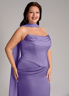 Azazie Sorrel Bridesmaid Dresses Tahiti Mermaid Strapless Stretch Satin Convertible Dress image10