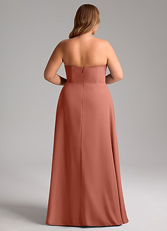 Azazie Wren Bridesmaid Dresses Clay A-Line Side Slit Chiffon Convertible Dress image14