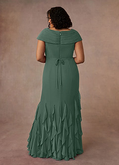 Azazie Bailora Mother of the Bride Dresses Sea Moss Mermaid Ruched Chiffon Dress image3