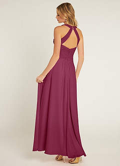 Azazie Claudia Bridesmaid Dresses Mulberry A-Line Sweetheart Neckline Chiffon Dress image4