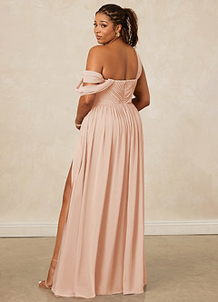 Christian Siriano Bridal for Azazie 1014 Brautjungfernkleider A-Linie Schulterfrei Chiffon Kleid Englisches Rosa image11