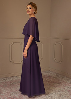 Azazie Bowie Mother of the Bride Dresses Plum A-Line Chiffon Dress image4