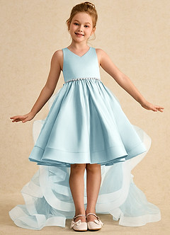 Azazie Julietta Blumenmädchenkleider Ballkleid Cabrio Tüll Kleid Seegrün image2