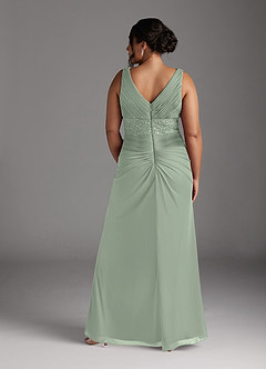 Azazie Winona Mother of the Bride Dresses Dusty Sage Mermaid Sequins Mesh Dress image10
