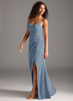 Azazie Deandra Bridesmaid Dresses Twilight Mermaid Pleated Chiffon Dress image3