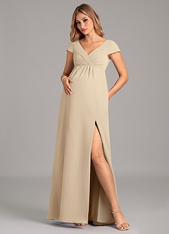 Azazie Allessia Final Sale A-Line Pleated Chiffon Floor-Length Dress image1