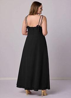 Barbie ♥ Azazie Bridesmaid Dresses Black A-Line Pleated Chiffon Dress image11