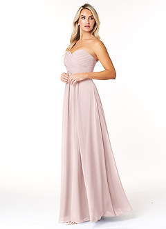 Azazie Yazmin Bridesmaid Dresses Blushing Pink A-Line Sweetheart Neckline Chiffon Convertible Dress image3