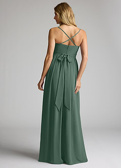 Azazie Llana Maternity Bridesmaid Dresses A-Line Chiffon Floor-Length Dress image2